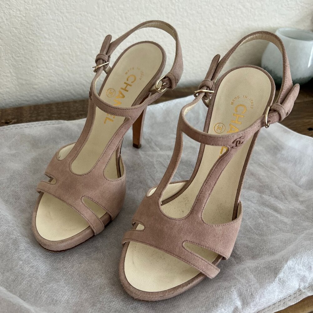 Chanel Suede Heels - Size 36